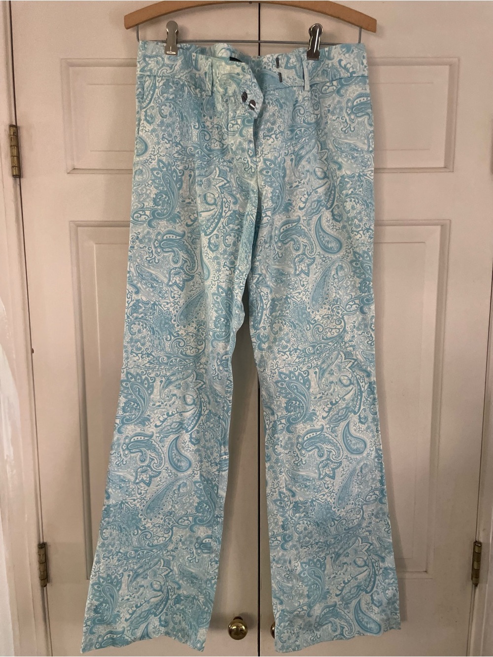 J. Crew Light Blue Paisley Kids Pants